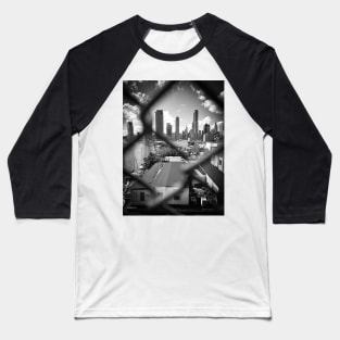 Manhattan Skyline Long Island City Queens NYC Baseball T-Shirt